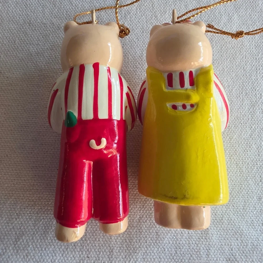 VTG Ceramic Pigs Midwest of Cannon Falls Christmas Ornaments Farmhouse Cottage